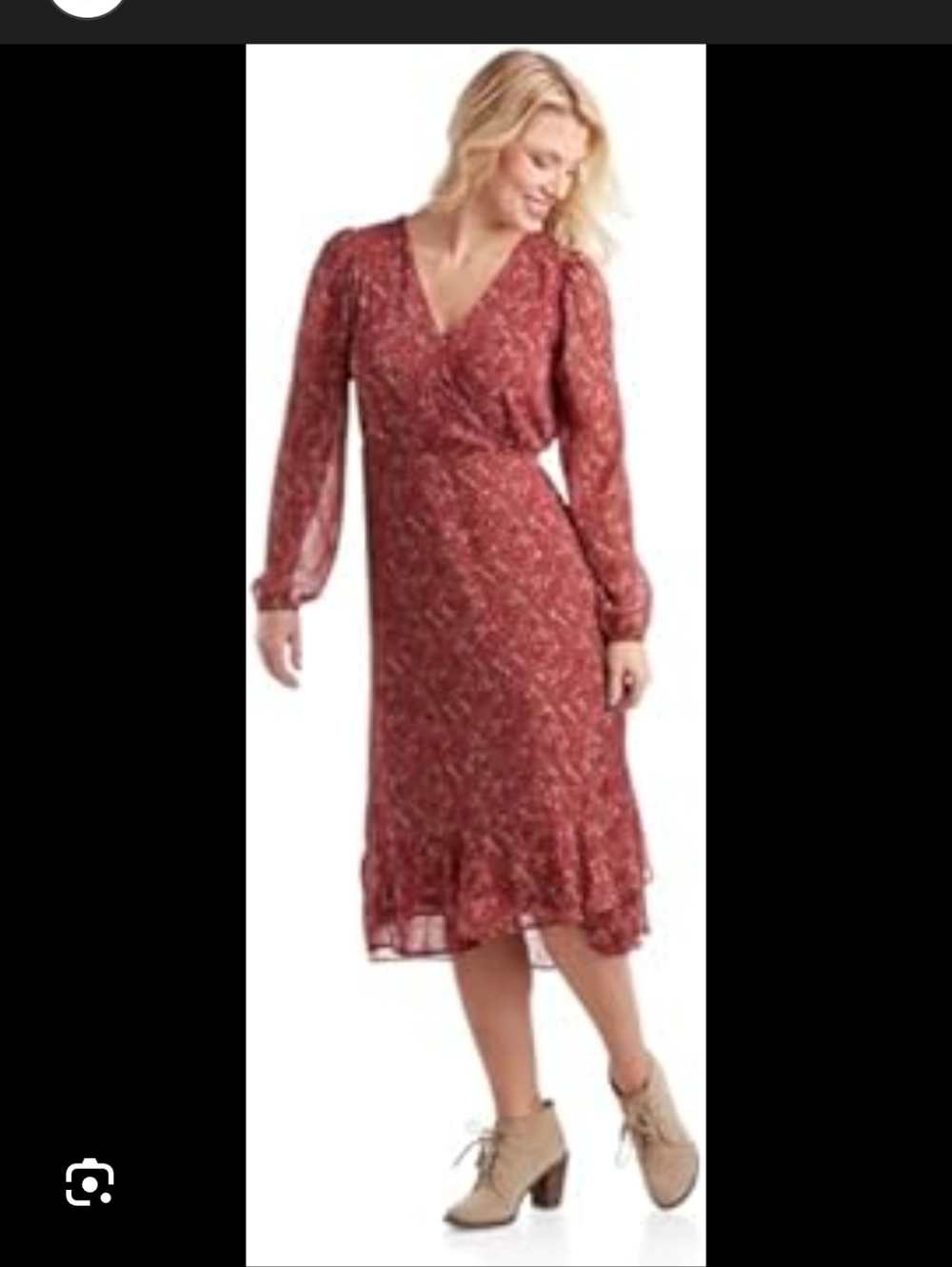 New! Lucky Brand Rust Midi Dress